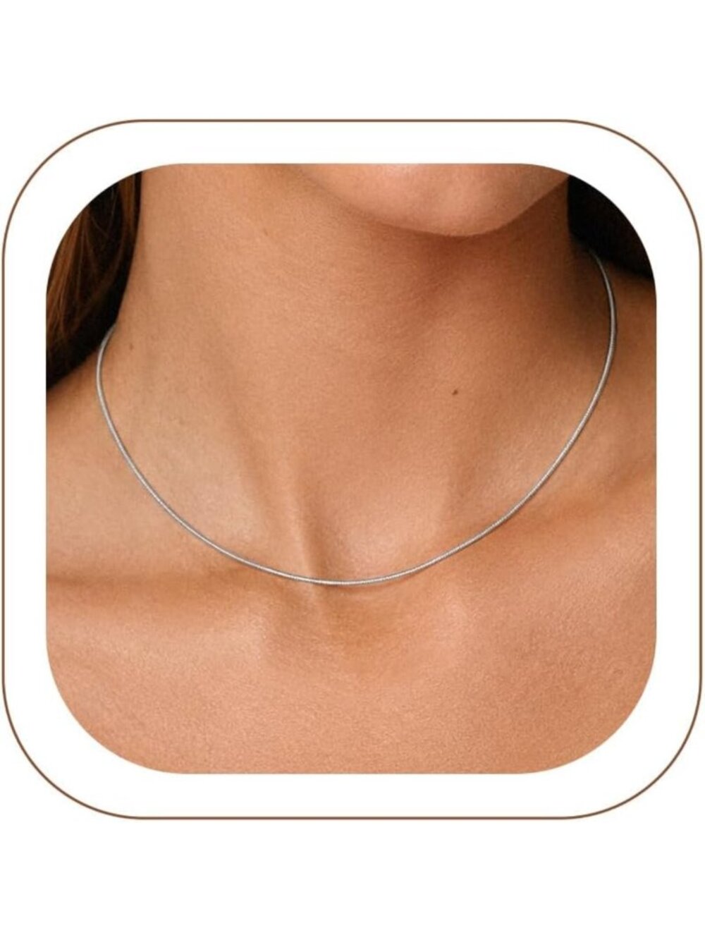 Elegant Snake Chain Necklace for Women, 1.5/2/2.5/3mm Adjustable Pendant Chain